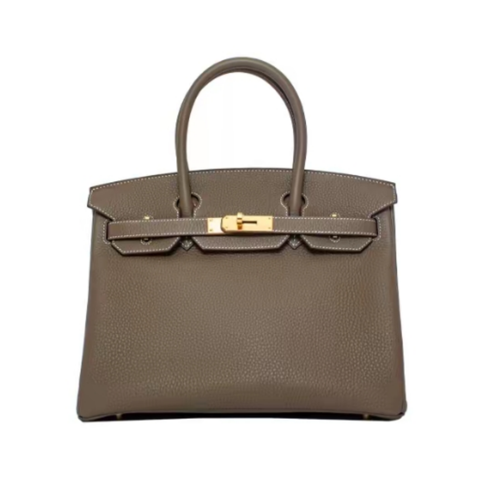 HERMES Birkin 30 Handbag, Women's Style, Elephant Grey