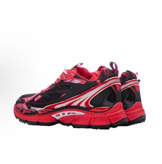 OFF-WHITE BE RIGHT BACK round-toe thick-soled low-top dad shoes, man and woman red style, Global purchase