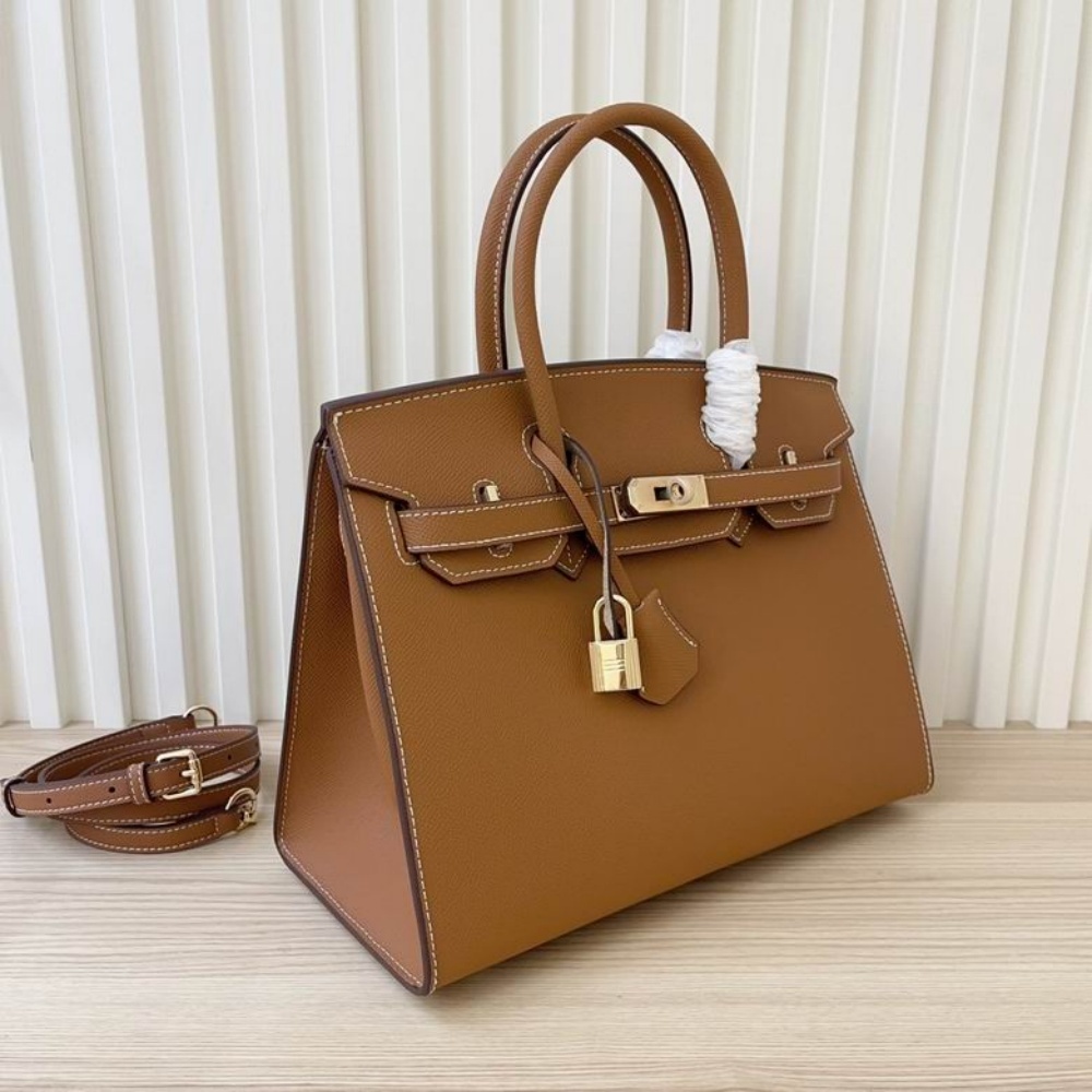 HERMES Birkin 25, Women's Style, Gold Brown