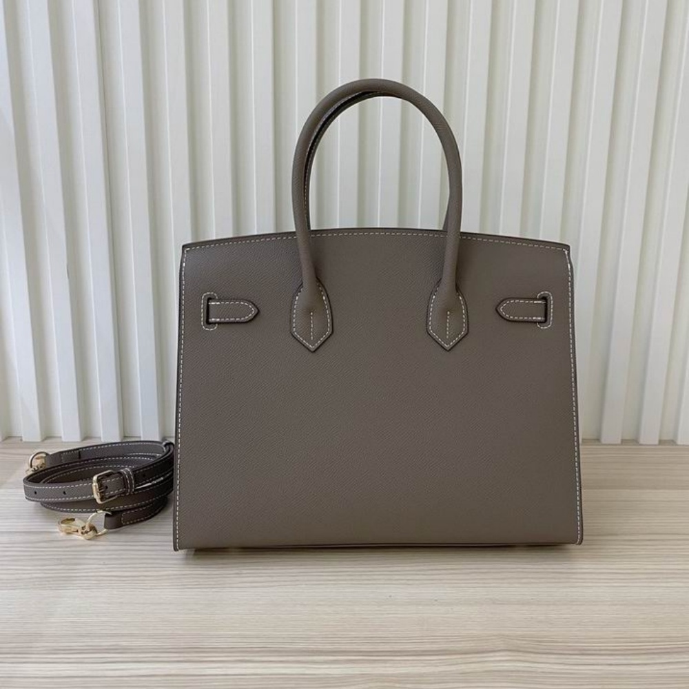 HERMES Birkin 30 Handbag, Women's Style, Elephant Grey