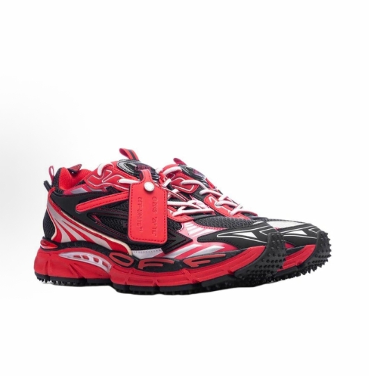 OFF-WHITE BE RIGHT BACK round-toe thick-soled low-top dad shoes, man and woman red style, Global purchase