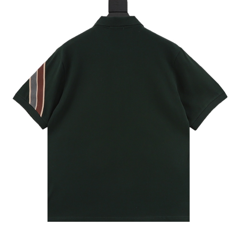 Moncler short - sleeve polo shirt with sleeve webbing