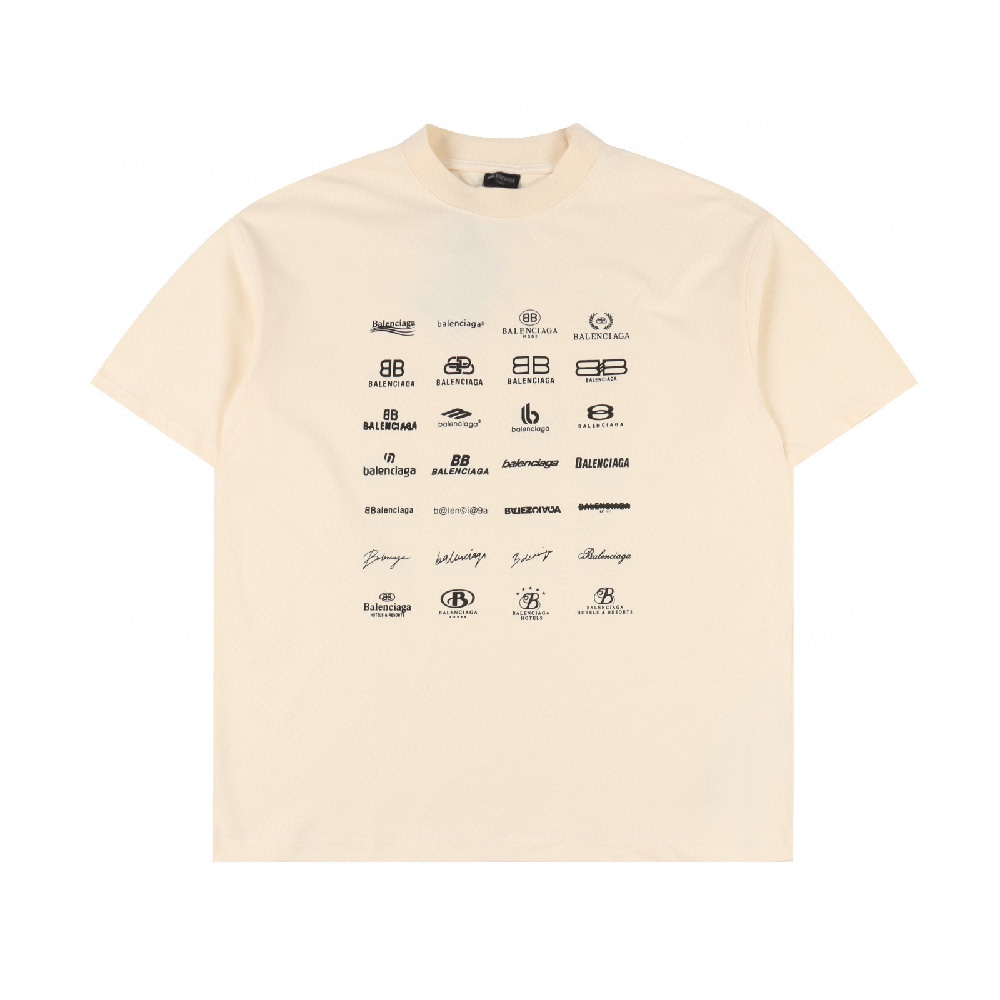Balenciaga Classic Style Short-sleeved T-shirt with Collection of Classic Logos