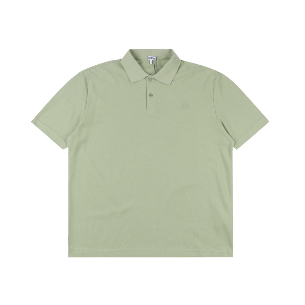 LOEWE Oversized - Needle Embroidered Placket Embroidered Short - Sleeve Polo Shirt