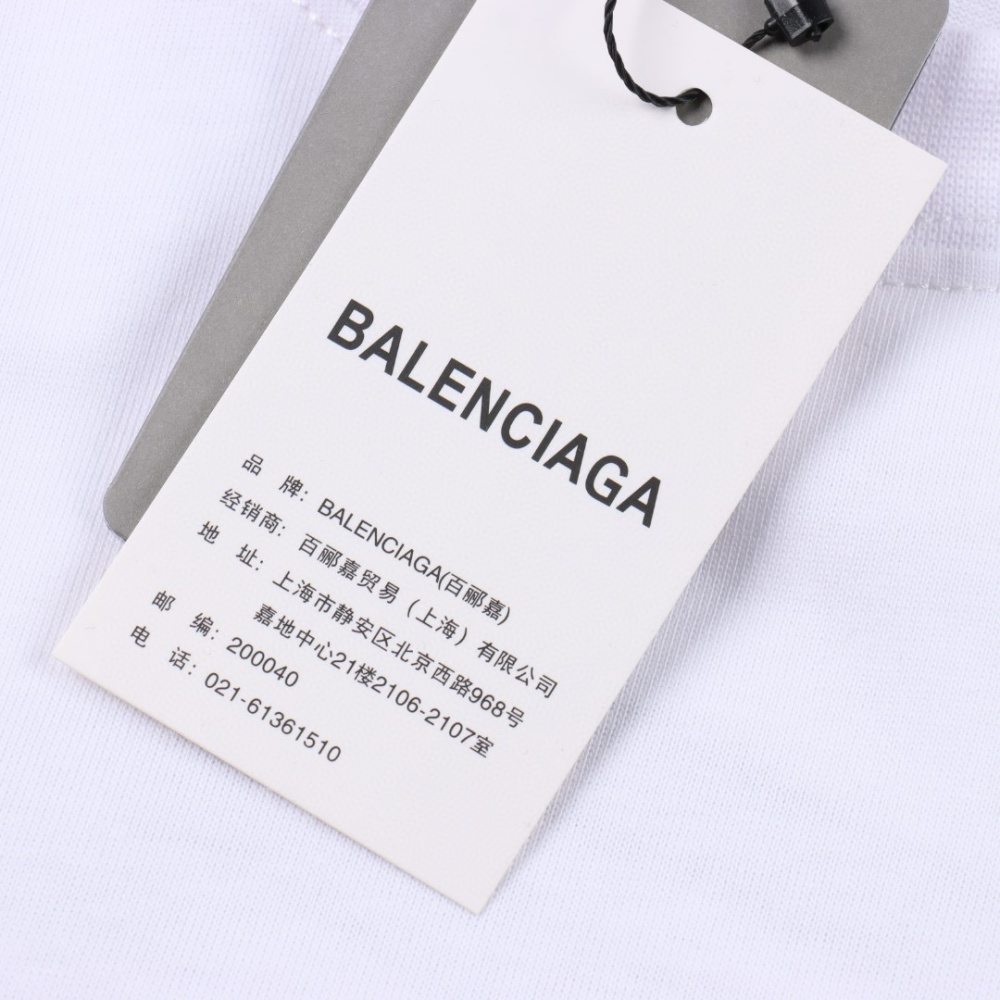 BALENCIAGA Short-sleeved T-shirt with 3M Letter Embroidery