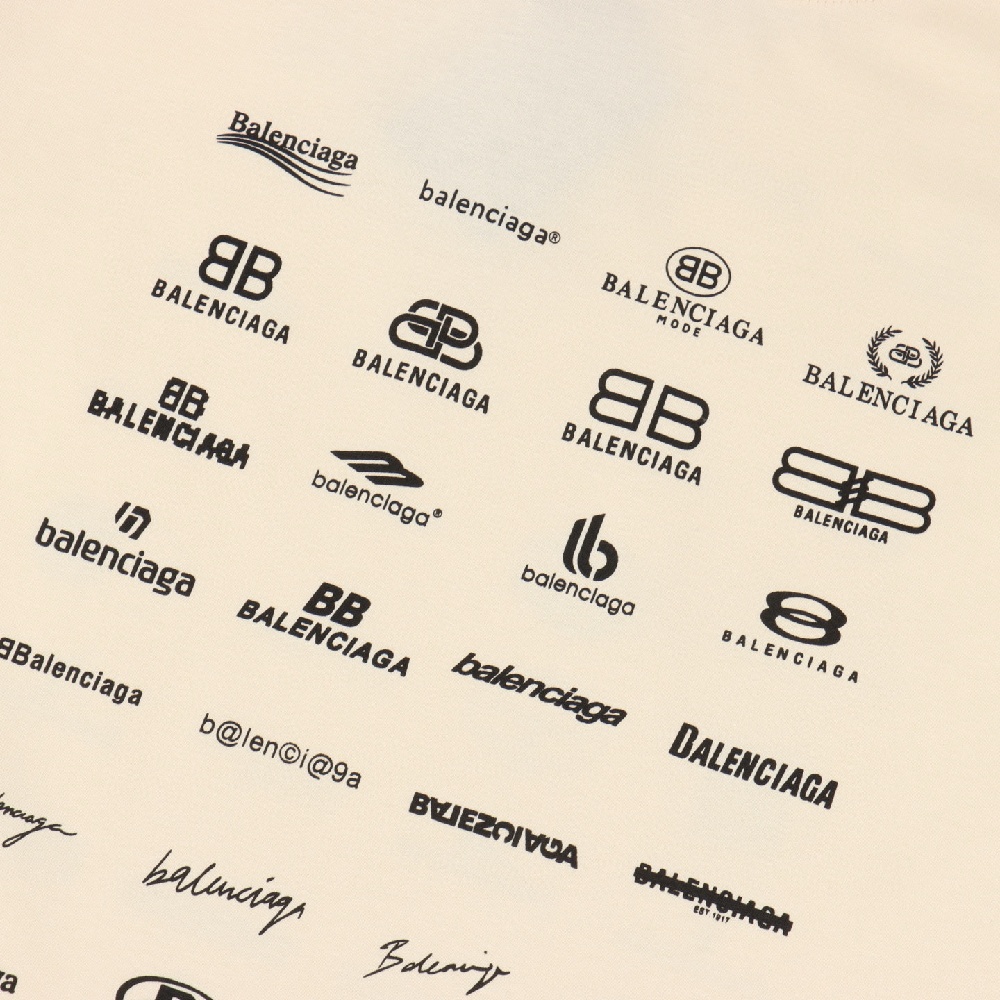 Balenciaga Classic Style Short-sleeved T-shirt with Collection of Classic Logos