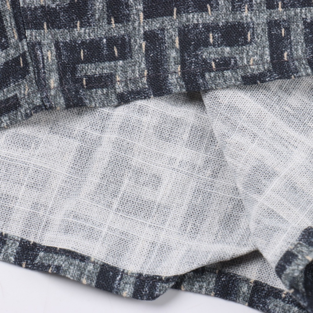 FENDI FD Plain - Stitch FF Jacquard Short - Sleeve Shirt