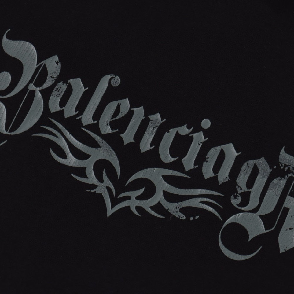 Balenciaga Short-sleeved T-shirt with Totem, Love Heart and Letter Patterns