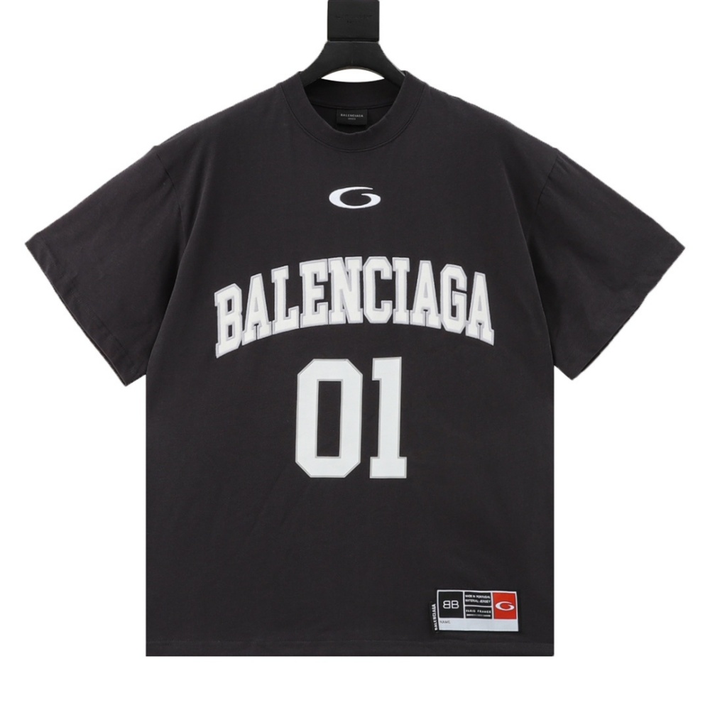 Balenciaga New Embroidered No.01 Basketball T - shirt