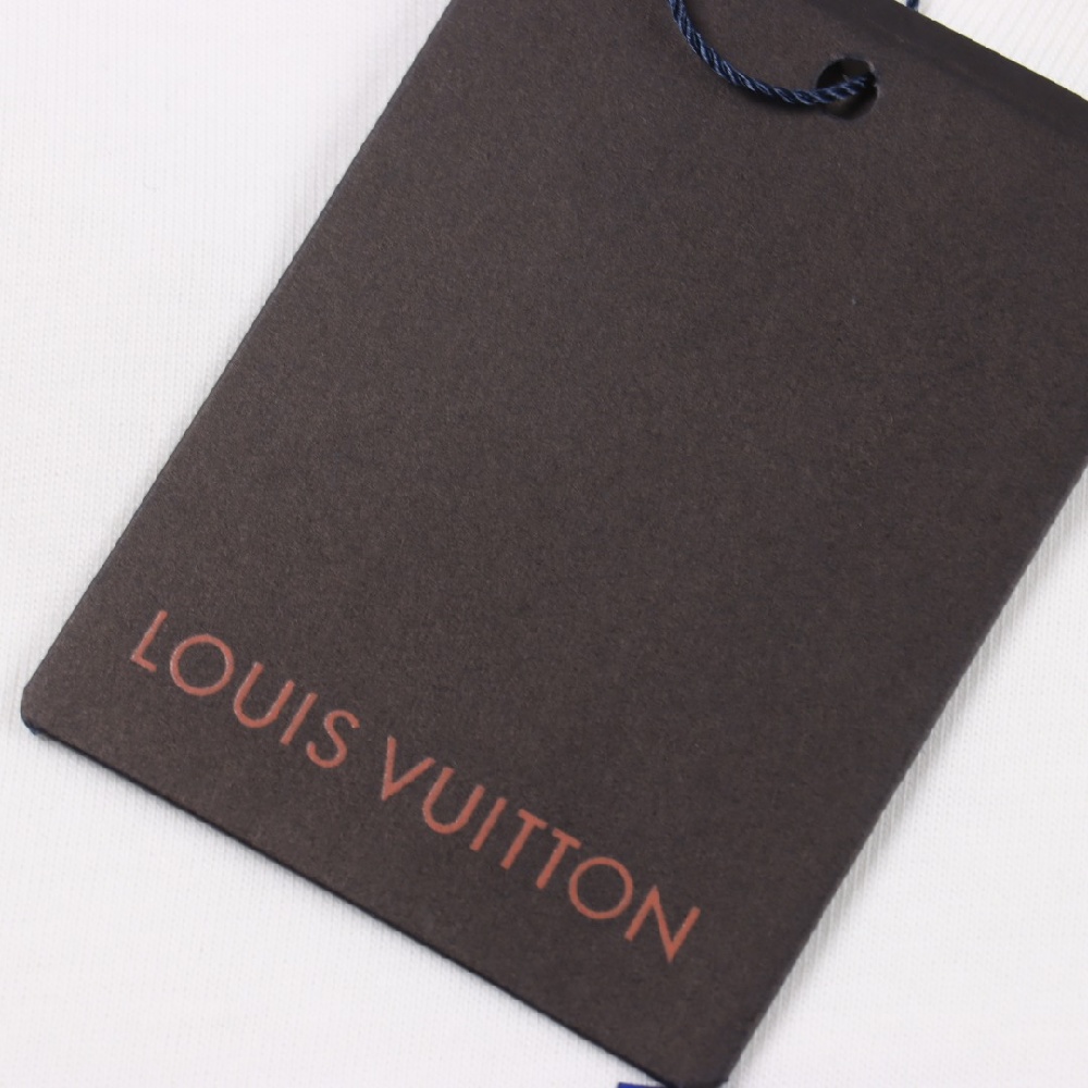 Louis Vuitton LV 25SS Short-sleeved T-shirt with Blue Flocking Print