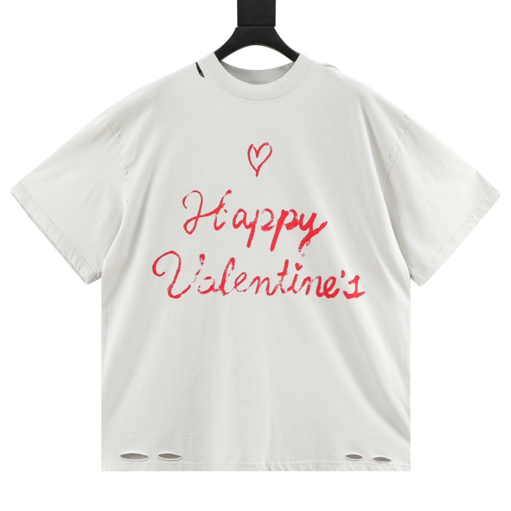 Balenciaga Valentine's Day Limited - Edition Heart - doodled T - shirt