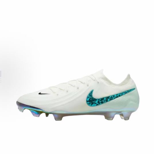 Nike Phantom GX 2 Elite LV8 Comfortable and soft FG (rubber long nail) anti-slip and wear-resistant football shoes, white for men