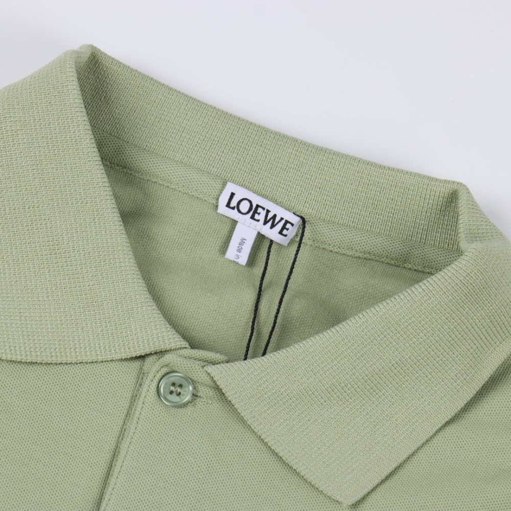 LOEWE Oversized - Needle Embroidered Placket Embroidered Short - Sleeve Polo Shirt