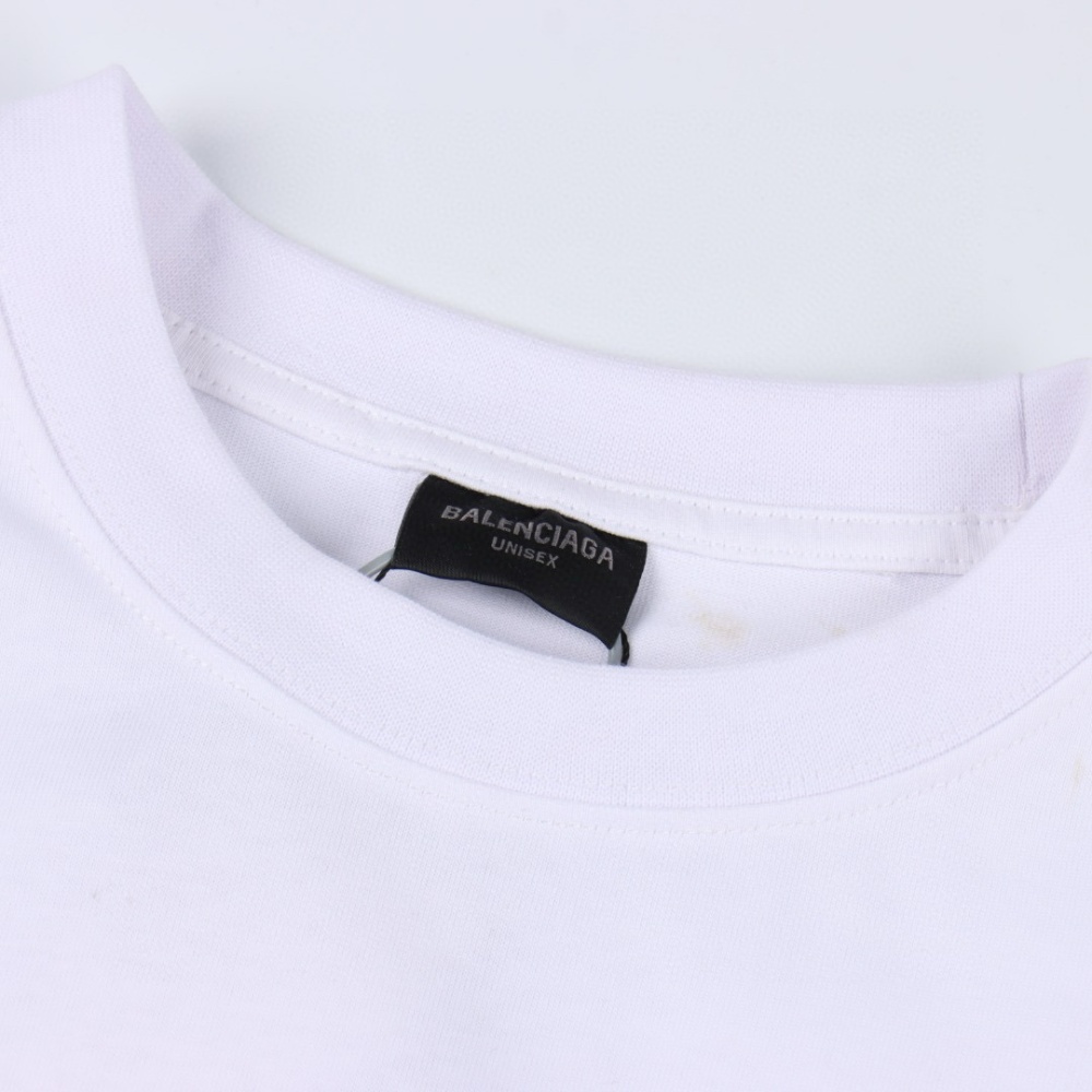 BALENCIAGA Short-sleeved T-shirt with 3M Letter Embroidery
