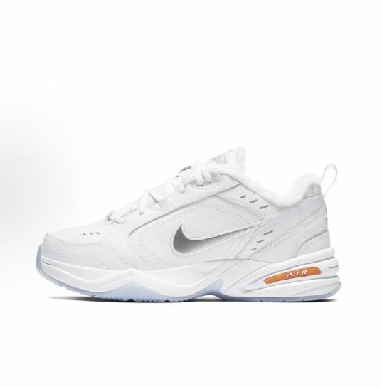 Nike Air Monarch 4 White Navy Vintage classic non-slip low top Daddy shoes men and women with the same blue and white