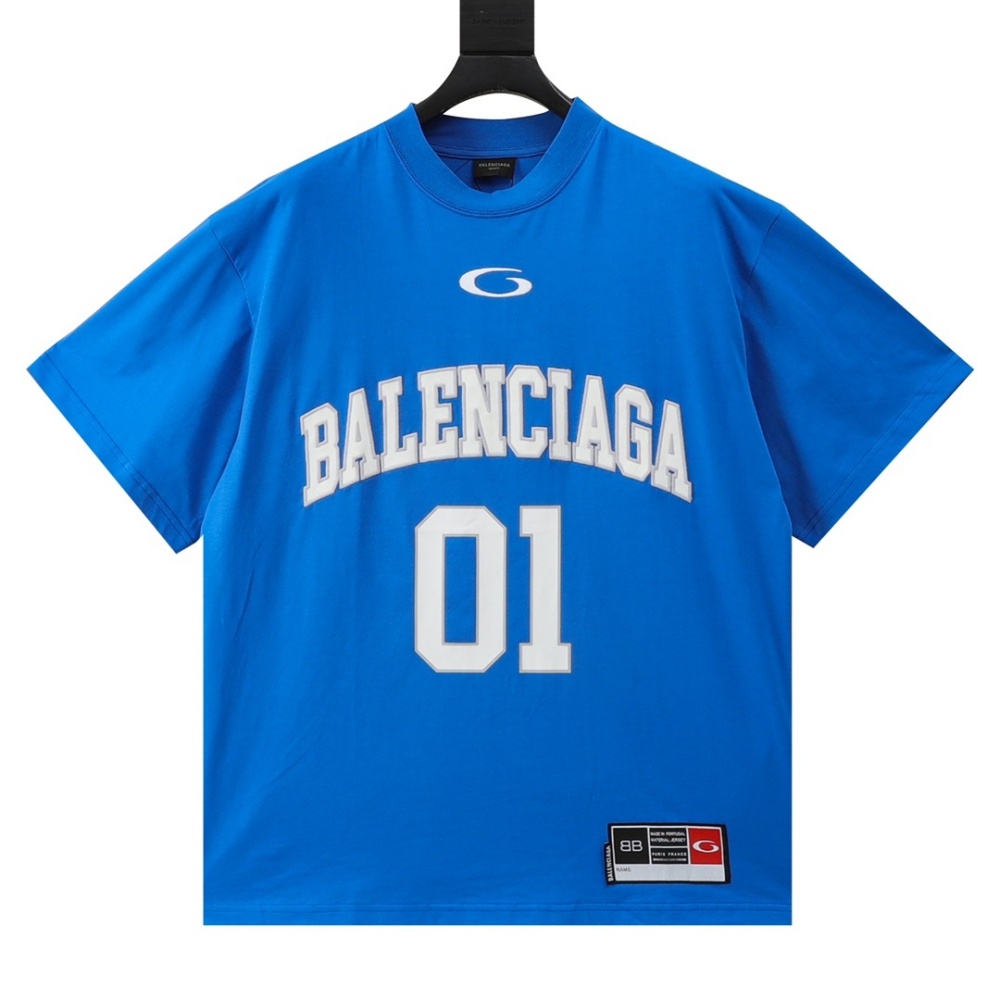 Balenciaga New Embroidered No.01 Basketball T - shirt