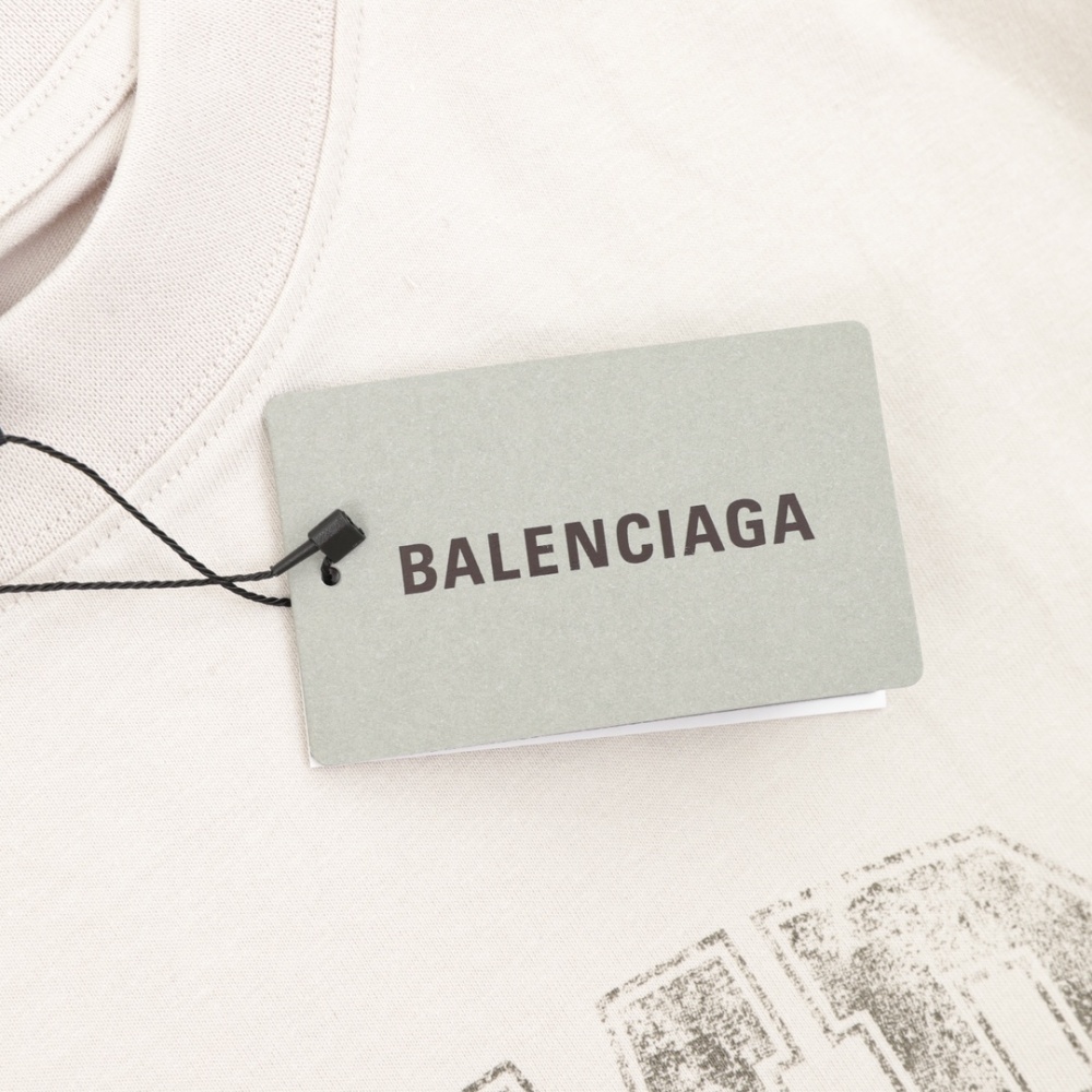 Balenciaga Blurred English Letter Print Short - Sleeve T - shirt