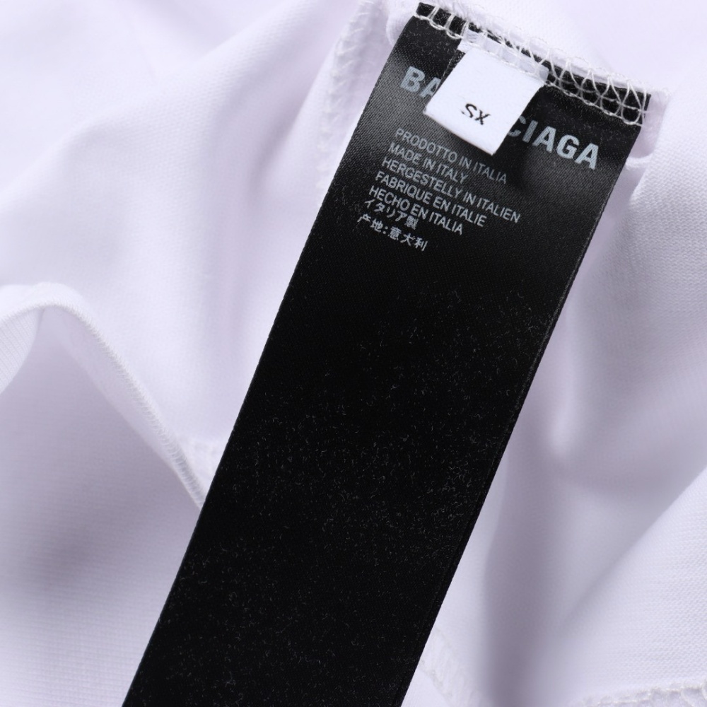 BALENCIAGA Short-sleeved T-shirt with 3M Letter Embroidery
