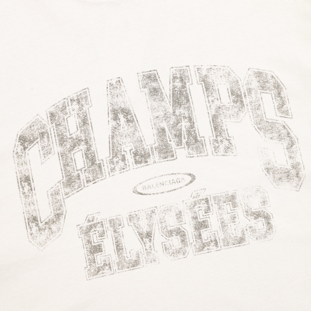Balenciaga Blurred English Letter Print Short - Sleeve T - shirt