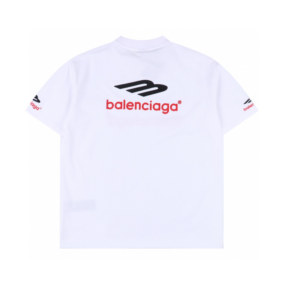 BALENCIAGA Short-sleeved T-shirt with 3M Letter Embroidery