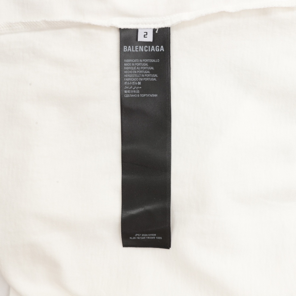 Balenciaga Alphabet - number Print Eye Chart - inspired Ripped and Distressed Short - Sleeve Shirt