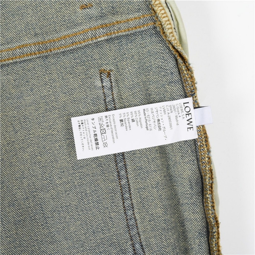 LOEWE Glitch - style Embroidered LOGO Jeans