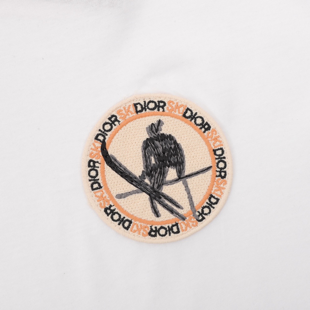 DIOR Patch Logo Crew - neck Short - Sleeve Shirt