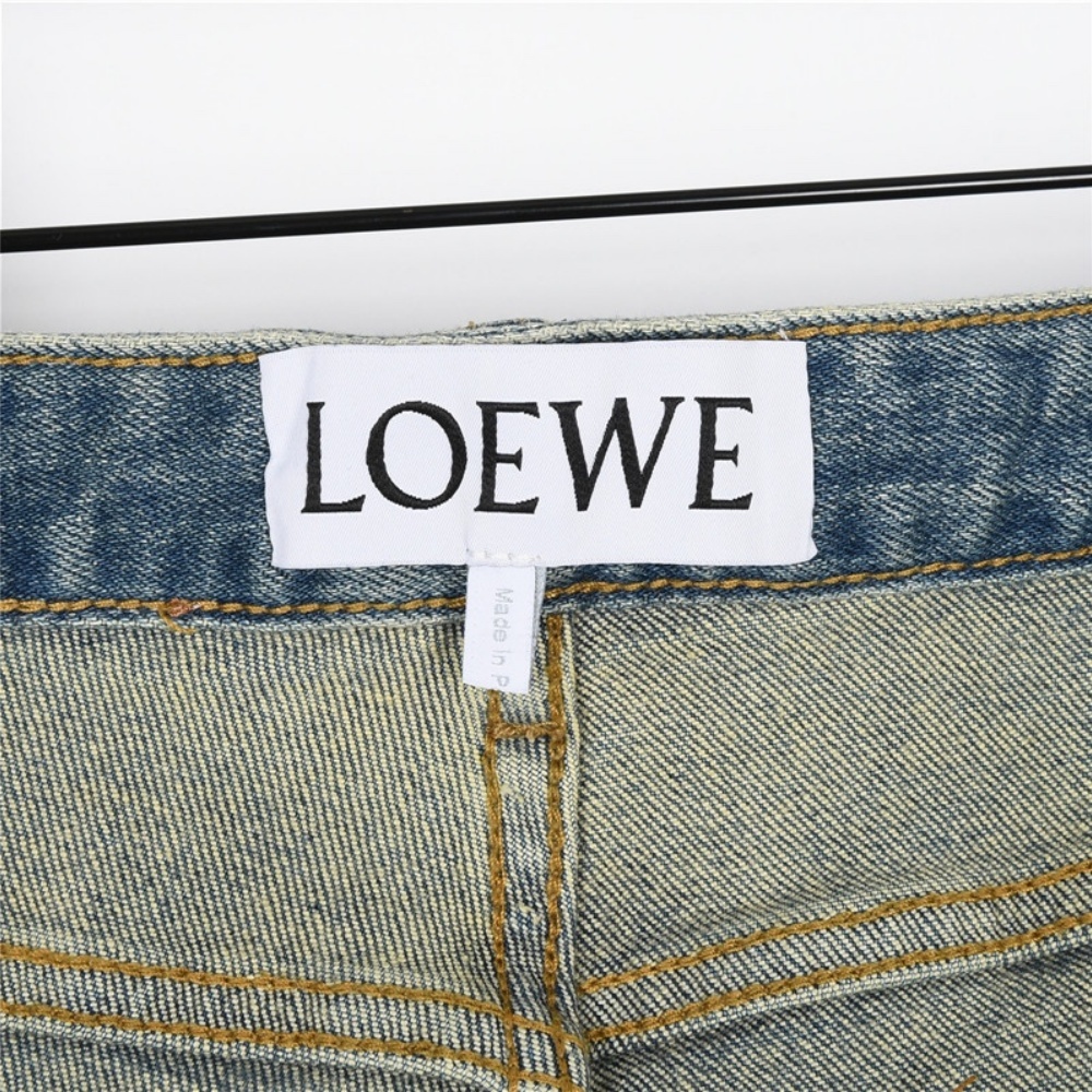 LOEWE Glitch - style Embroidered LOGO Jeans
