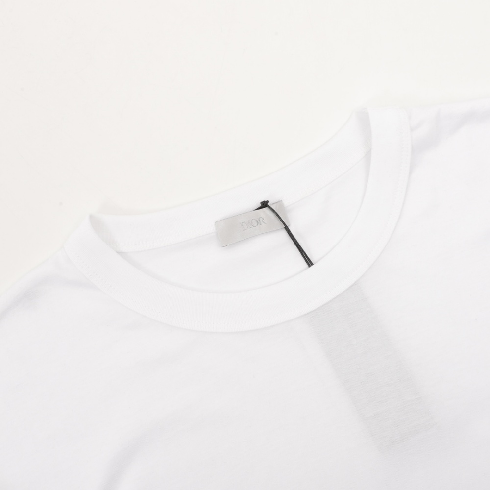 DIOR Patch Logo Crew - neck Short - Sleeve Shirt