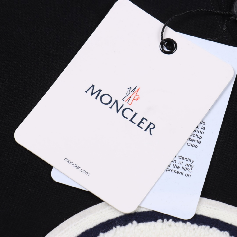Moncler Short - Sleeve T - Shirt with Terry - embroidered Logo