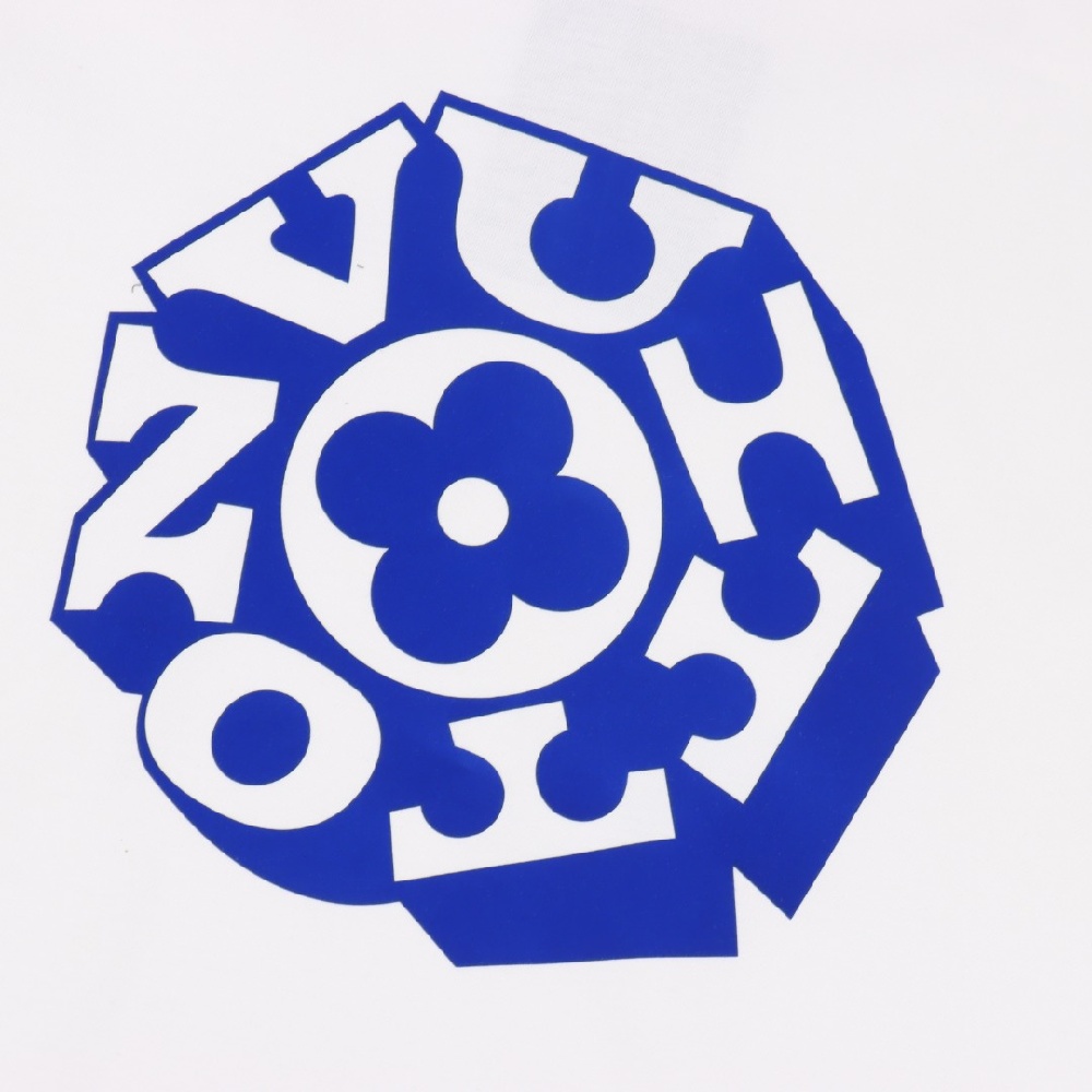 Louis Vuitton LV 25SS Short-sleeved T-shirt with Blue Flocking Print
