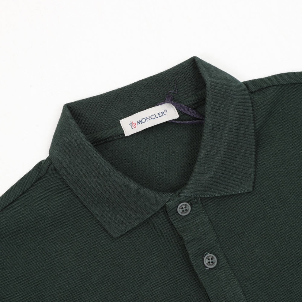 Moncler short - sleeve polo shirt with sleeve webbing