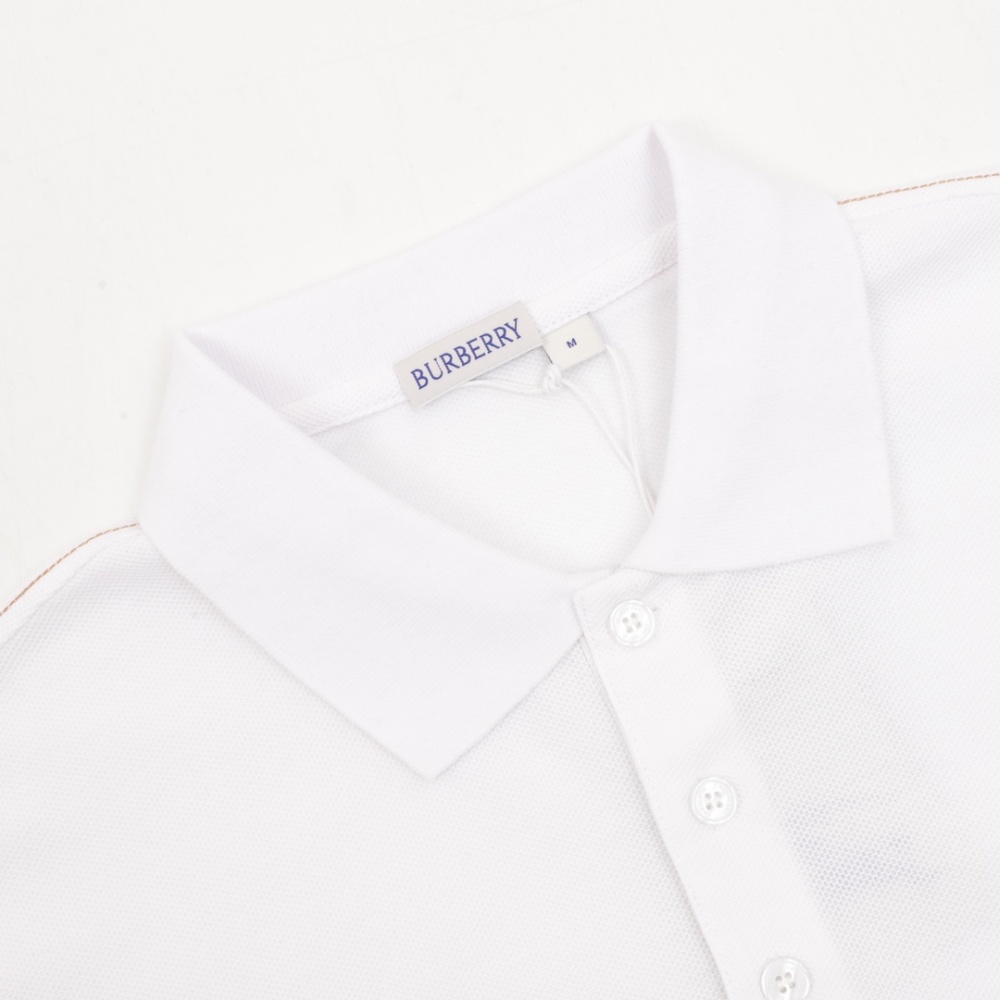 BURBERRY BBR Shield Contrast - Stitch Short - Sleeve Polo Shirt