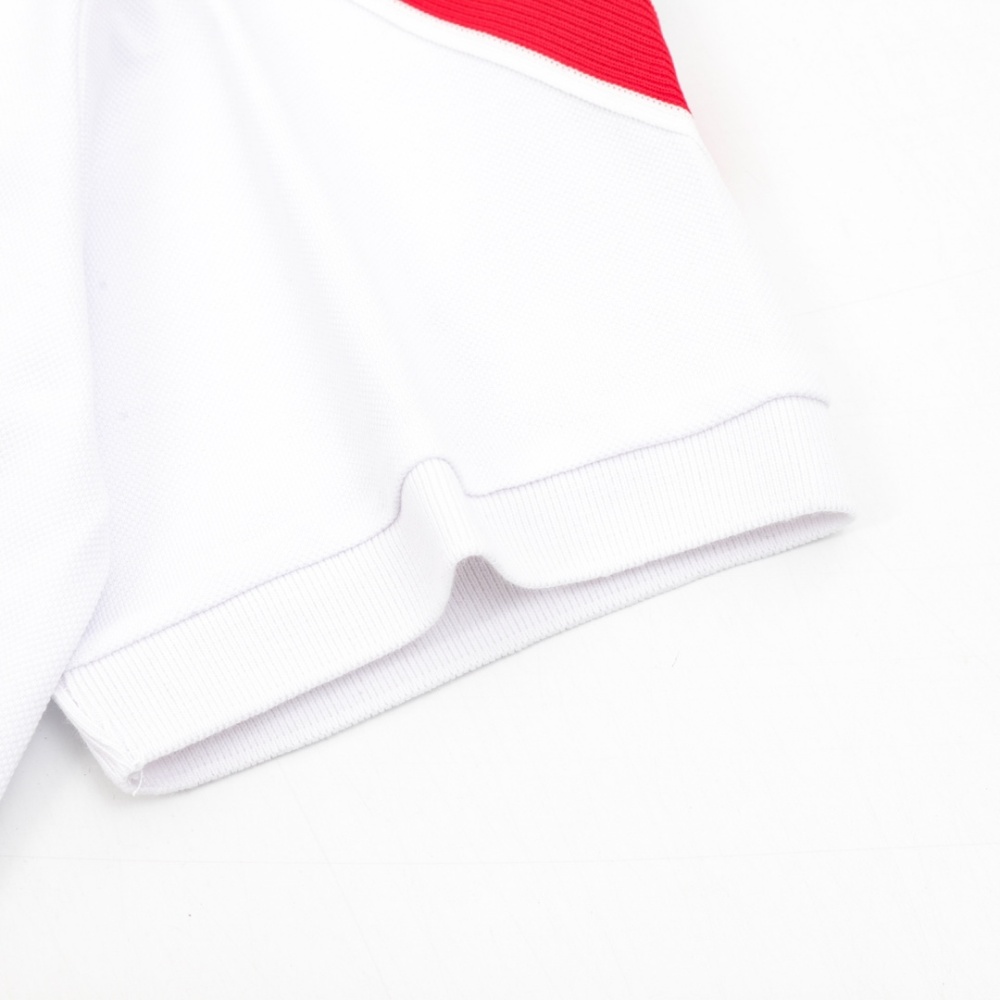 Moncler Short - Sleeve Polo Shirt with Sleeve Tape