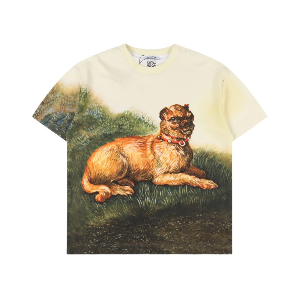 Loewe Watercolor Bedlington Terrier Short - Sleeve Shirt