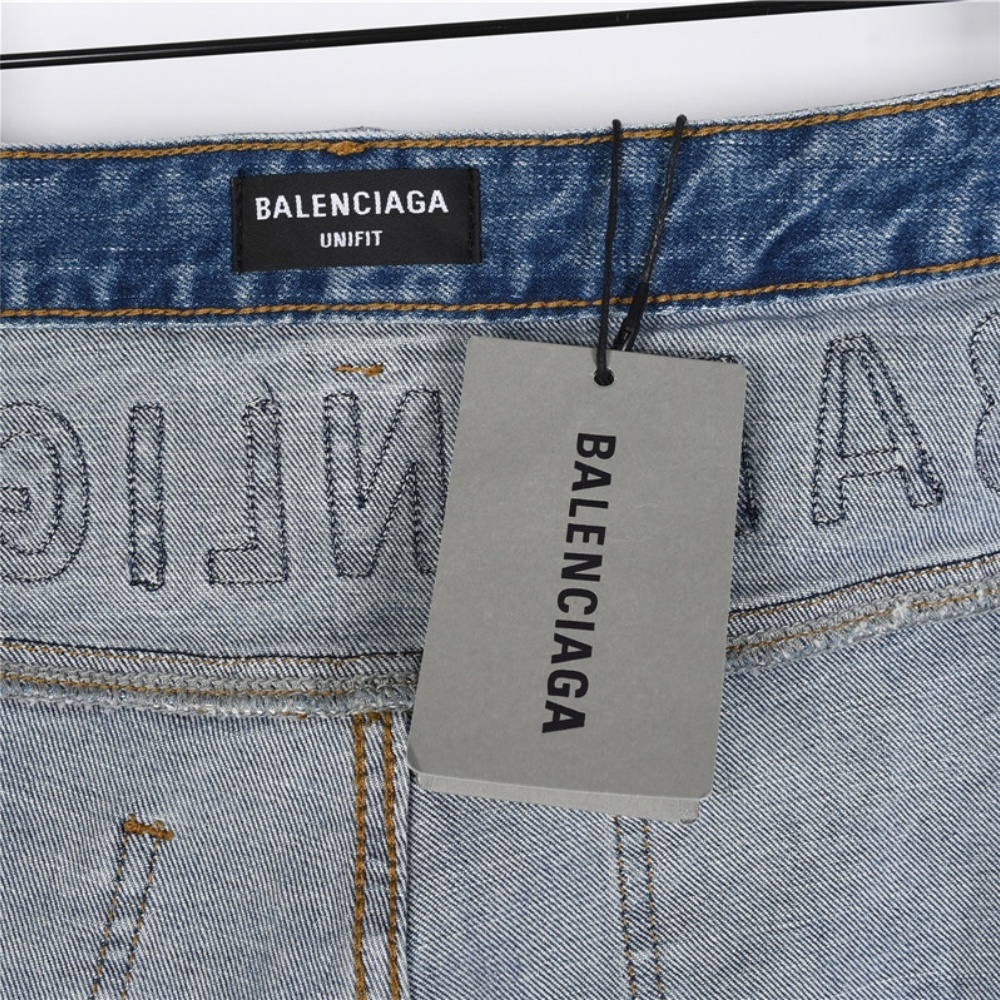 Balenciaga jeans with double - B logo on the back pocket