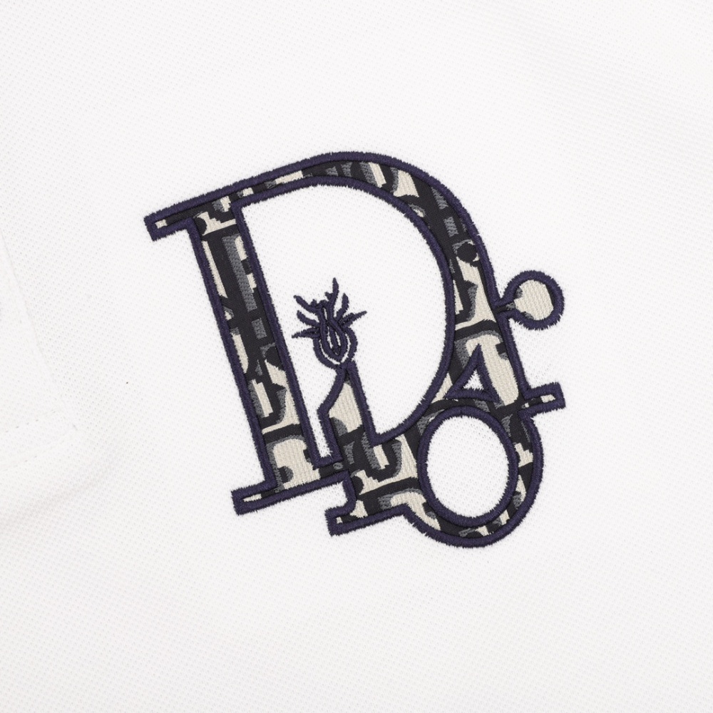 DIOR Embroidered LOGO Short - Sleeve Polo Shirt