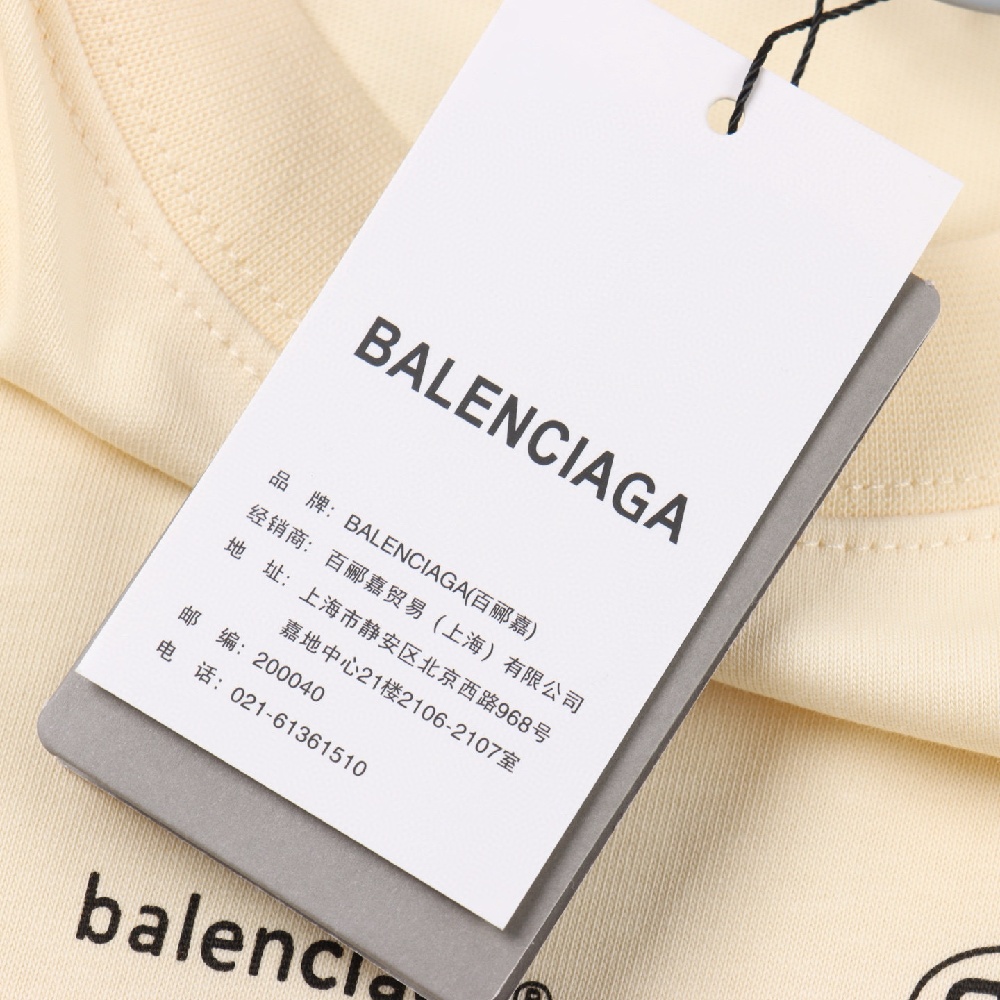 Balenciaga Classic Style Short-sleeved T-shirt with Collection of Classic Logos