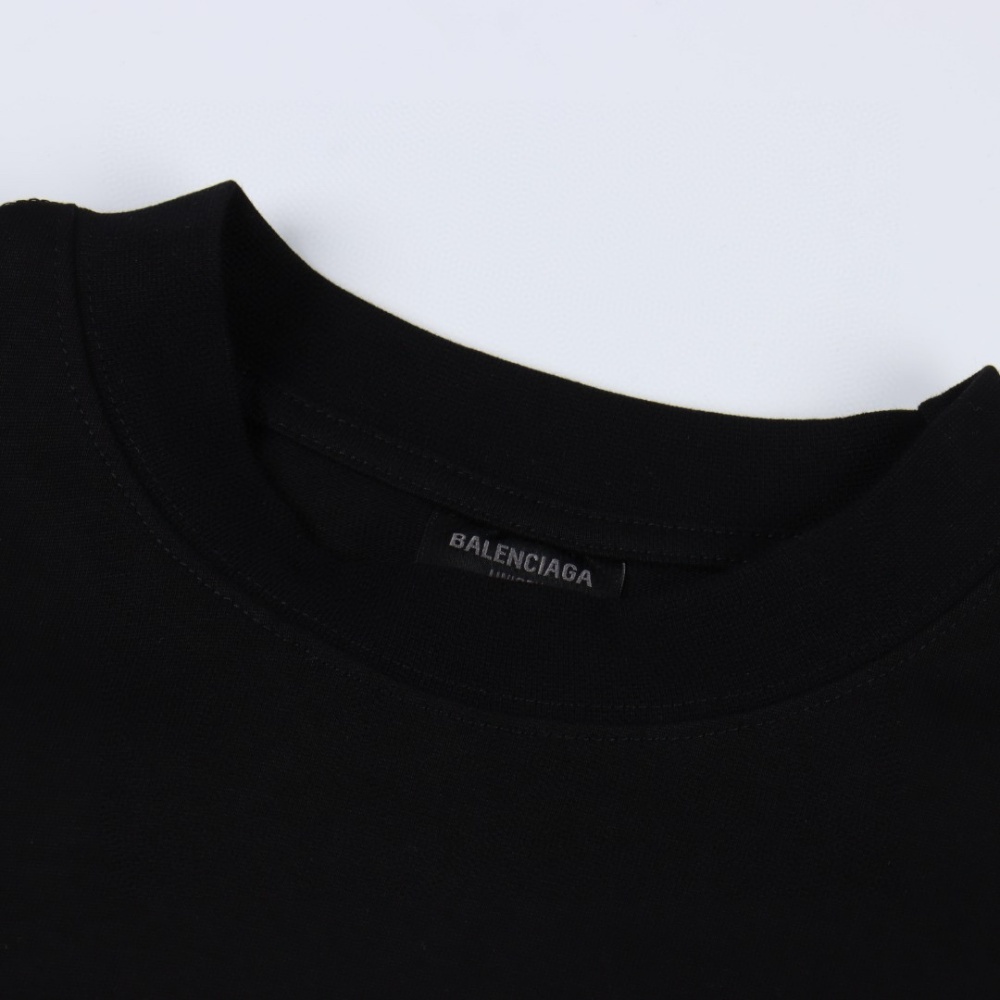 Balenciaga Reflective English Short - Sleeved T - shirt