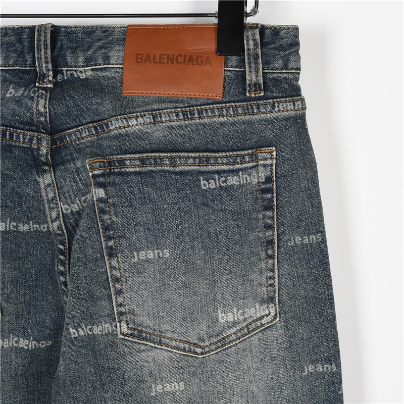 Balenciaga Jeans with All - over Danmaku Print