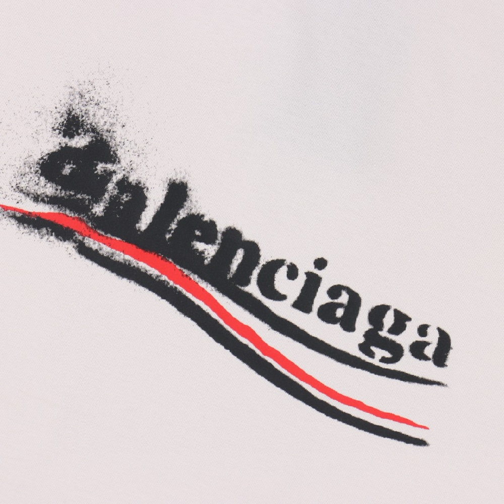 Balenciaga Short-sleeved T-shirt with Inkjet Dissolved Coke Design