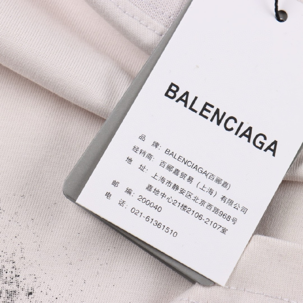 Balenciaga Short-sleeved T-shirt with Inkjet Dissolved Coke Design