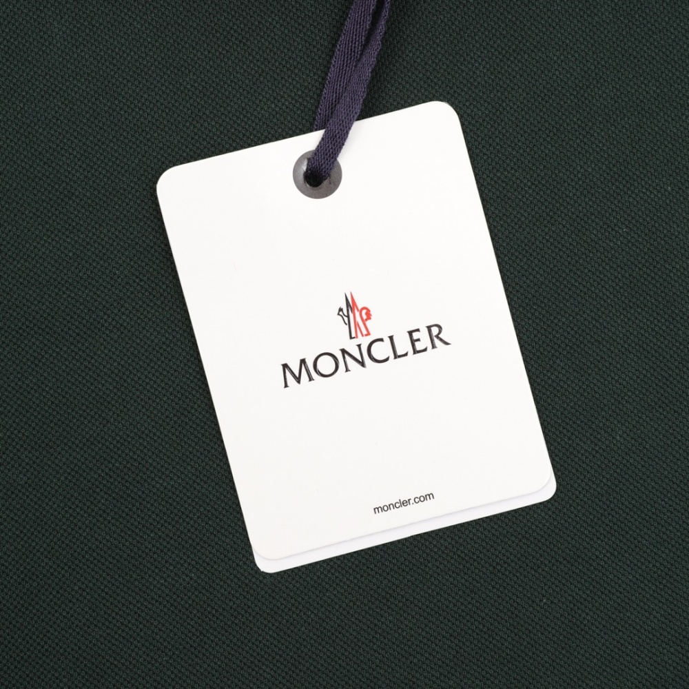 Moncler short - sleeve polo shirt with sleeve webbing