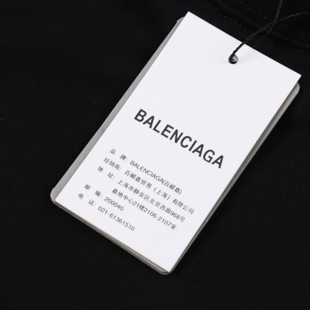 Balenciaga Reflective English Short - Sleeved T - shirt