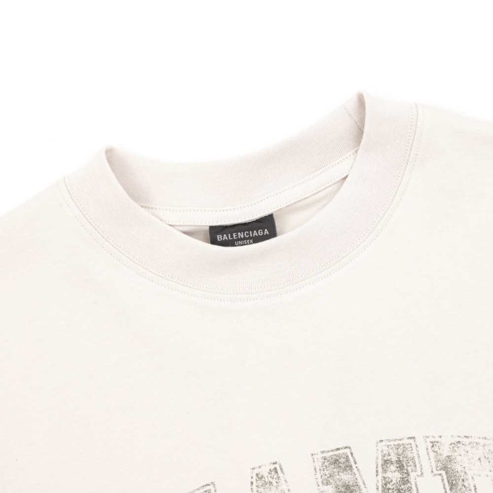 Balenciaga Blurred English Letter Print Short - Sleeve T - shirt