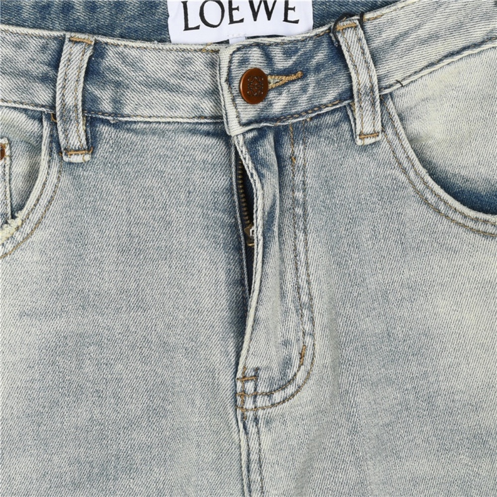 LOEWE Glitch - style Embroidered LOGO Jeans