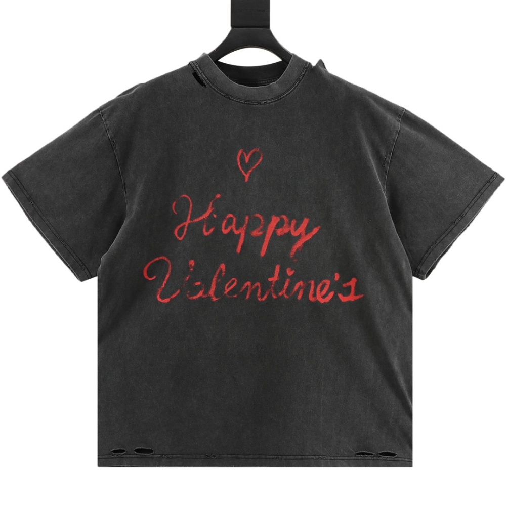 Balenciaga Valentine's Day Limited - Edition Heart - doodled T - shirt