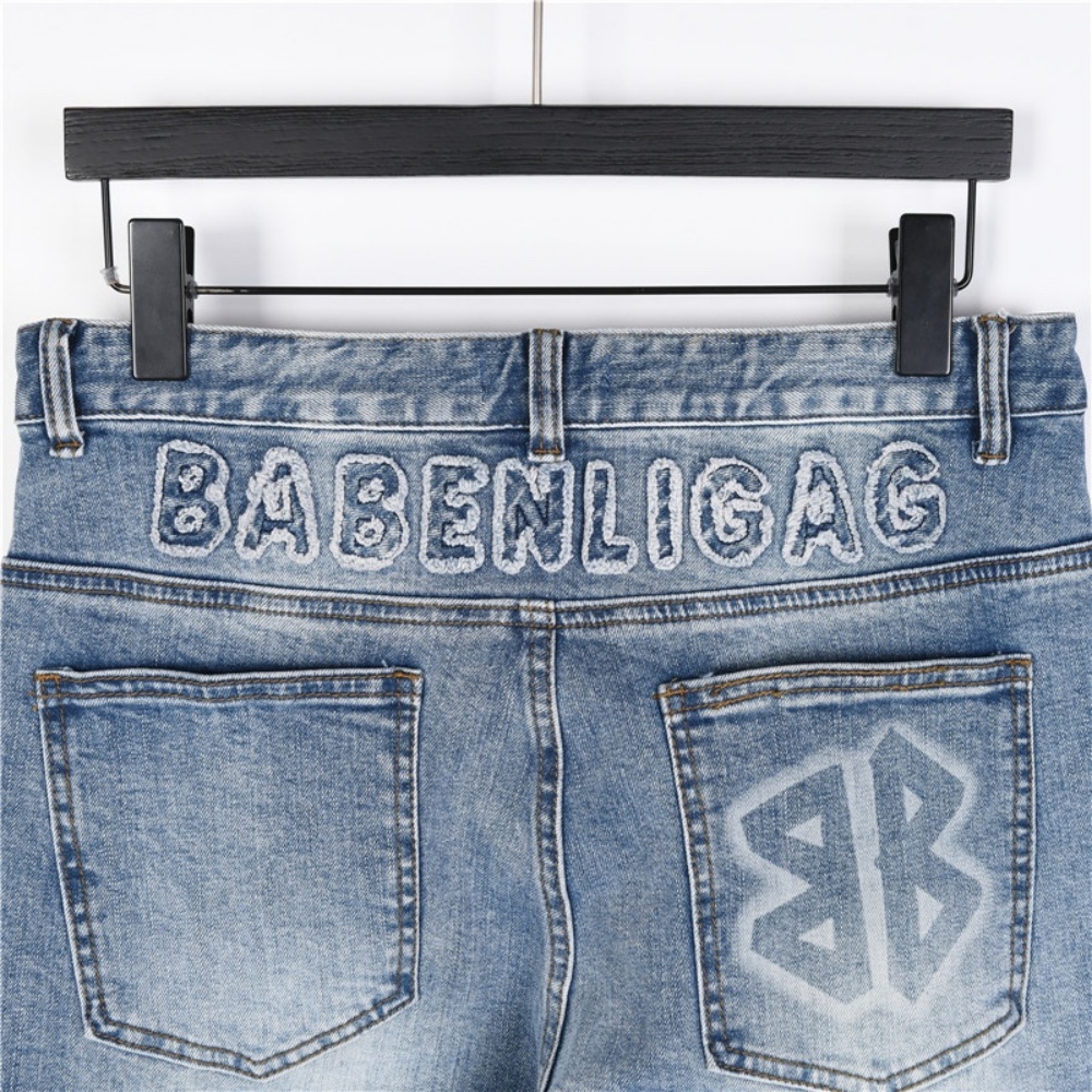 Balenciaga jeans with double - B logo on the back pocket