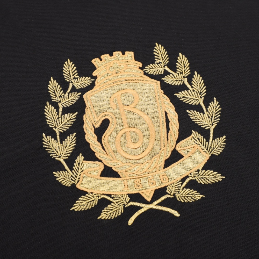 Burberry Oak Leaf Shield Logo Embroidered Short - Sleeve Shirt