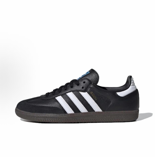 adidas originals SAMBA OG Soft upper, easy foot feel, low-top sneakers, unisex black, white and grey